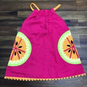 NWOT Mud Pie Baby Girls Orange Ruffle Dress